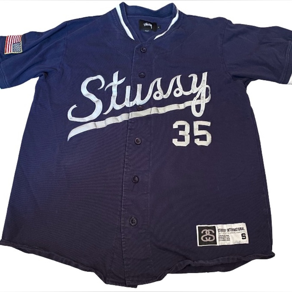 Stussy script Baseball Jersey Size Small